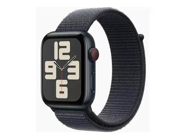 APPLE WATCH SE GPS + CELLULAR 44MM ÄLYKELLO MIDNIGHT ALUMIINIKUORI & INK SPORT LOOP-RANNEKE - Älykellot ja aktiivisuusrannekkeet - 195949768477 - 1
