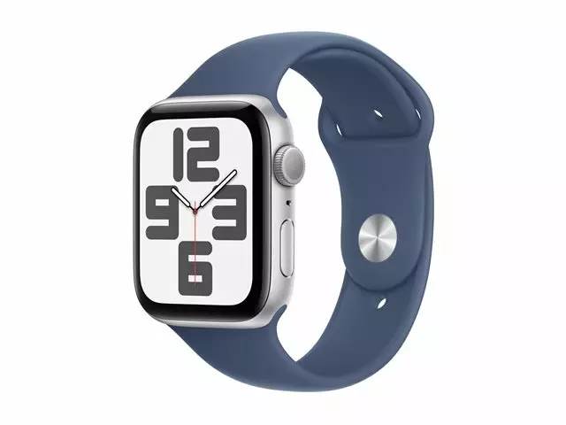 APPLE WATCH SE GPS 44MM M/L ÄLYKELLO HOPEA ALUMIINIKUORI & FARKUNSININEN URHEILURANNEKE - Älykellot ja aktiivisuusrannekkeet - 195949768767 - 6