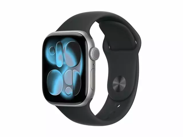 APPLE WATCH SERIES 11 GPS 42MM M/L ÄLYKELLO TÄHTIHARMAA ALUMIINIKOTELO & MUSTA SPORTS-RANNEKE - Älykellot ja aktiivisuusrannekkeet - 195950460827 - 6