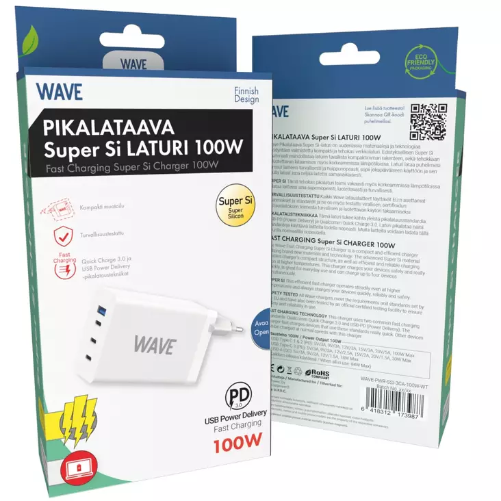 WAVE PIKALATAAVA SUPER SI-VERKKOLATURI - Kaapelit ja laturit - 6418312173987 - 1