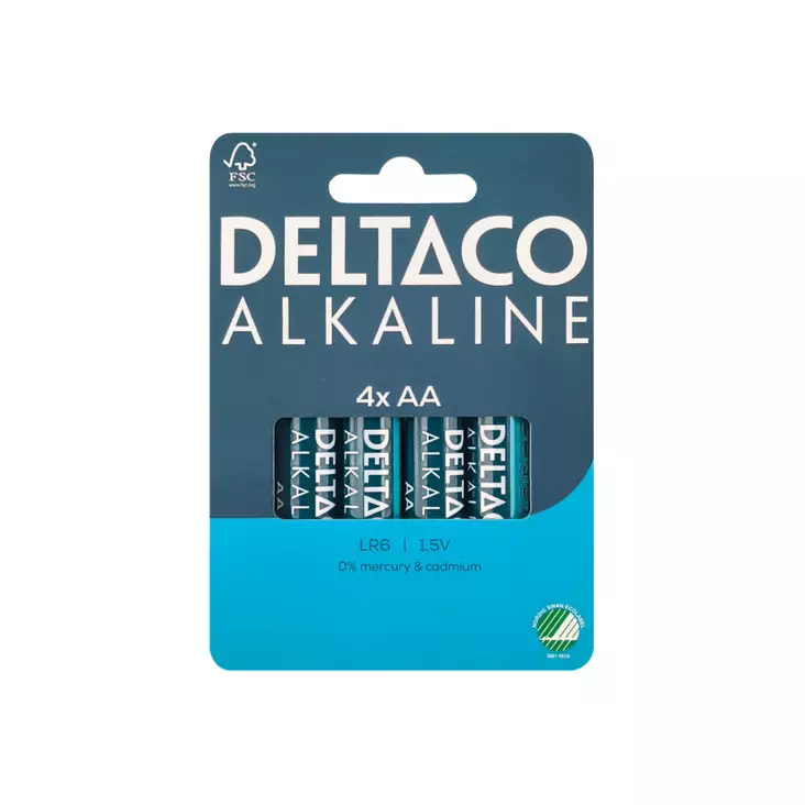 DELTACO AA-ALKALIPARISTO 4KPL - Muut tarvikkeet - 7333048070517 - 1