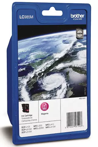 BROTHER LC985M MAGENTA VÄRIPATRUUNA - Musteet, paperit ja väripatruunat - 4977766675437 - 1