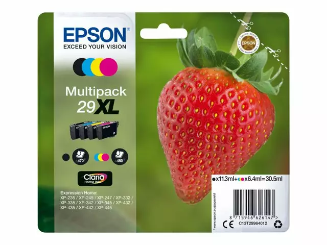 EPSON 29XL MULTIPACK 4-COLOURS - Musteet, paperit ja väripatruunat - 8715946626147 - 2