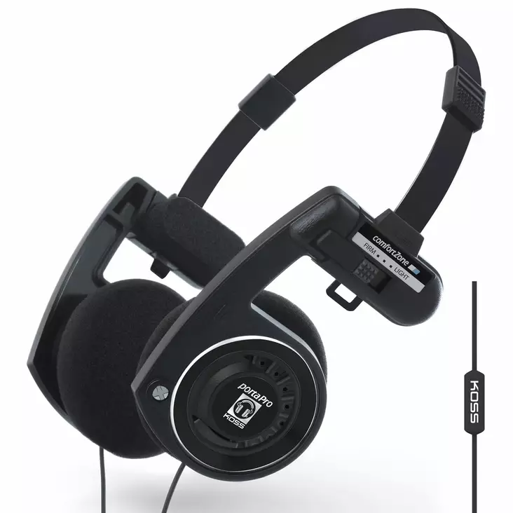 KOSS PORTA PRO 3.0 REMOTE ON-EAR KUULOKKEET MUSTA - Langalliset kuulokkeet - 21299192047 - 1