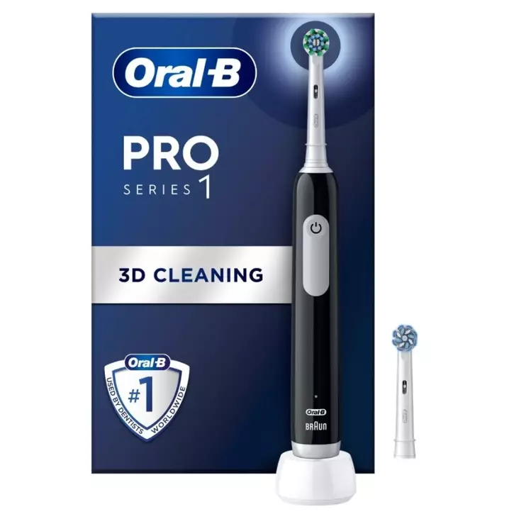 ORAL-B PRO1 SÄHKÖHAMMASHARJA MUSTA - Sähköhammasharjat - 8006540771457 - 1