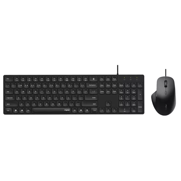 RAPOO NX8020 LANGALLINEN NÄPPÄIMISTÖ/HIIRI SETTI MUSTA - Näppäimistöt ja hiiret - 6940056123237 - 1