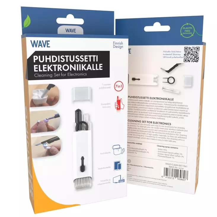 WAVE PUHDISTUSSETTI ELEKTRONIIKALLE - Muut tarvikkeet matkapuhelimiin - 6418312169607 - 1