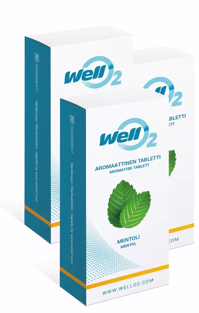WELLO2 MENTOLITABLETTI - Muut terveys- ja hyvinvointituotteet - 6430058490517 - 1