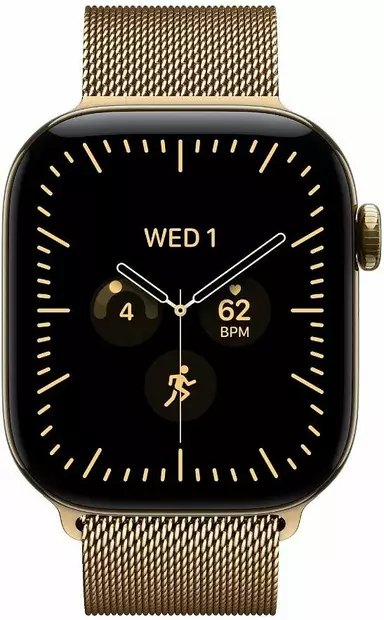 APPLE WATCH SERIE 12 GPS + CELLULÄR 42MM RADIANT GULD TITANHUS MED RADIANT GULD MILANESE LOOP - Smartklockor & Träningsklockor - 195951234038 - 7