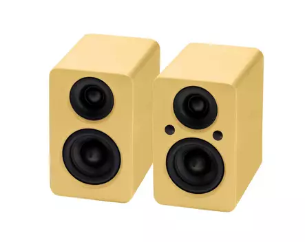 JAMO MINI MKII AKTIIVIKAIUTINPARI KELTAINEN - Hyllykaiuttimet - 6974245820638 - 1