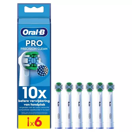 ORAL-B PRECISION CLEAN VAIHTOHARJA CLEANMAXIMISER -TEKNIIKALLA 6KPL - Vaihtoharjat - 8006540894088 - 1