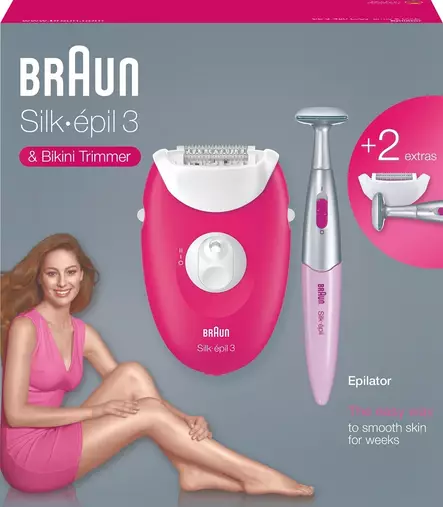 BRAUN SE3420 EPILAATTORI + BIKINITRIMMERI - Epilaattorit - 4210201190288 - 2