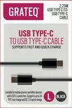 GRATEQ USB-C - USB-C KAAPELI QUICK 2.25M MUSTA - Kaapelit ja adapterit - 6438327850628 - 1