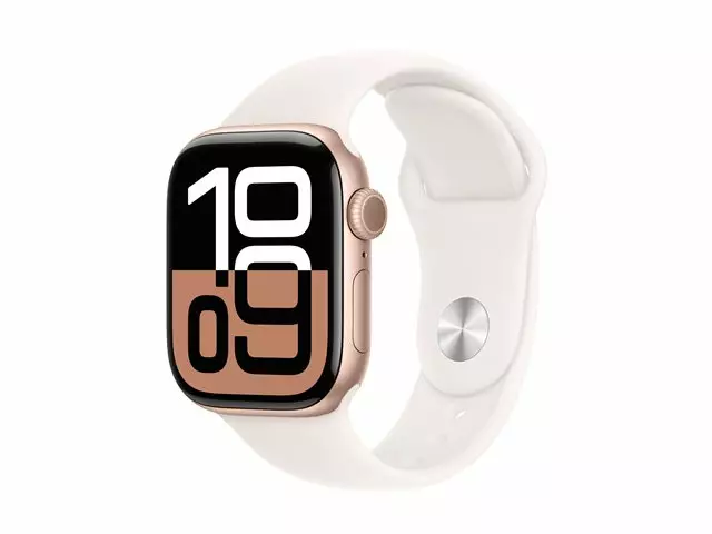 APPLE WATCH S10 GPS 42MM ÄLYKELLO RUUSUKULTA ALUMIINIKUORI & PUNANHÄIVÄ URHEILURANNEKE - Älykellot ja aktiivisuusrannekkeet - 195949780448 - 1