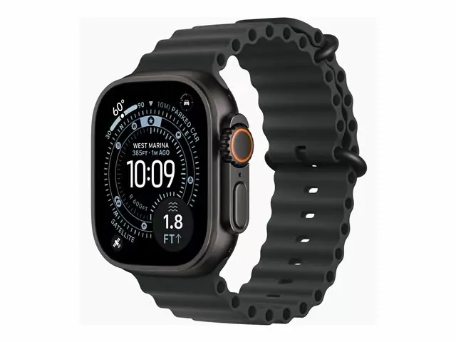 APPLE WATCH ULTRA 3 GPS + CELLULAR 49MM ÄLYKELLO TITAANIKUORI OCEAN RANNEKKEELLA MUSTA - Älykellot ja aktiivisuusrannekkeet - 195950484298 - 1