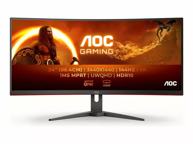 AOC CU34G2XE 34" 144HZ KAAREVA PELINÄYTTÖ - Näytöt > 27" - 4038986111348 - 6