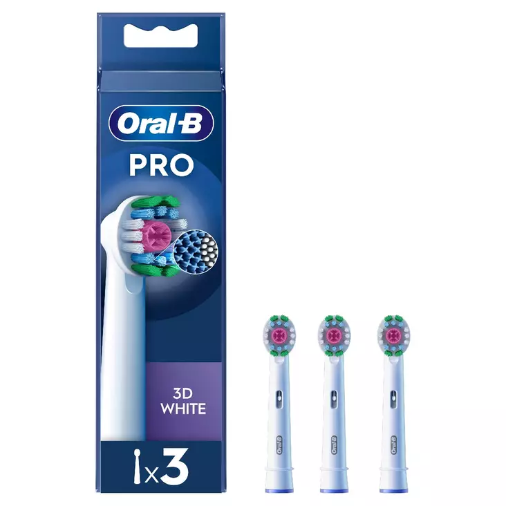 ORAL-B 3D WHITE VAIHTOHARJA CLEANMAXIMISER -TEKNIIKALLA 3KPL - Vaihtoharjat - 8006540894828 - 1