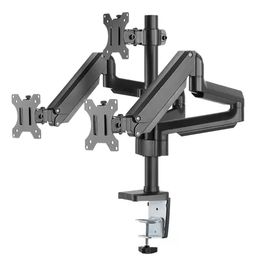 DELTACO ARM-0352 OFFICE PREMIUM 3-OSAINEN NÄYTTÖVARSI 17-27" - Telineet - 7333048042798 - 2
