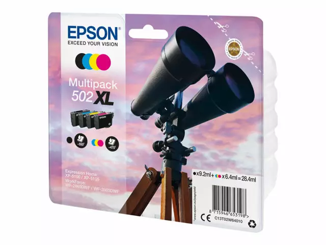 EPSON MULTIPACK 4-COLOURS 502XL - Musteet, paperit ja väripatruunat - 8715946653198 - 1