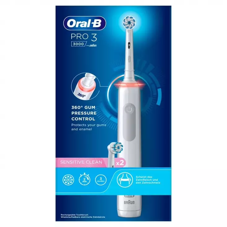 ORAL-B PRO3000 WHITE SÄHKÖHAMMASHARJA - Sähköhammasharjat - 8006540760918 - 6
