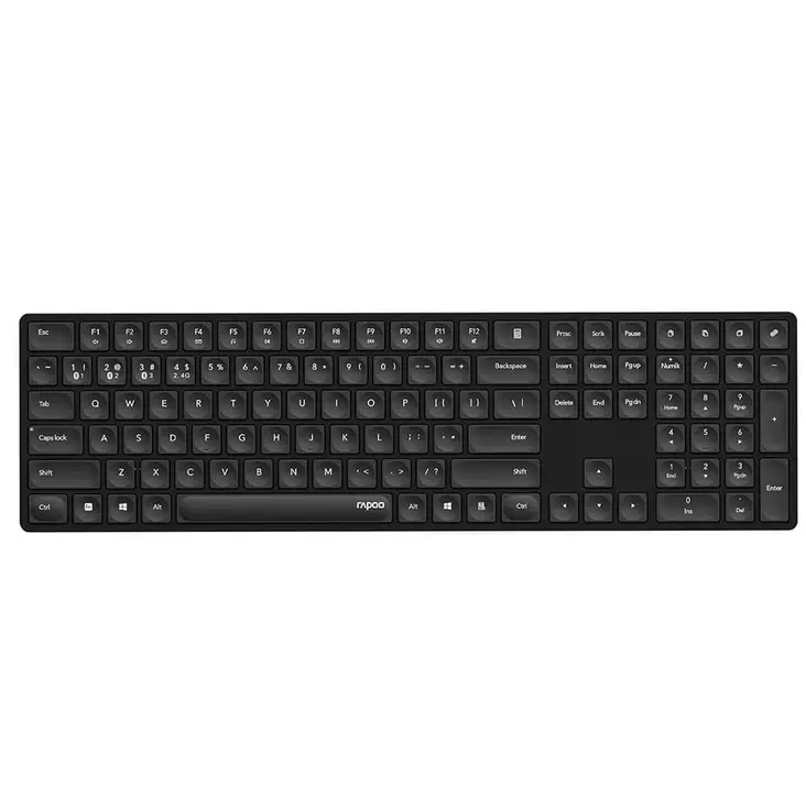 RAPOO E8020 MULTIMODE LANGATON ULTRA SLIM NÄPPÄIMISTÖ MUSTA - Näppäimistöt ja hiiret - 6940056123268 - 1