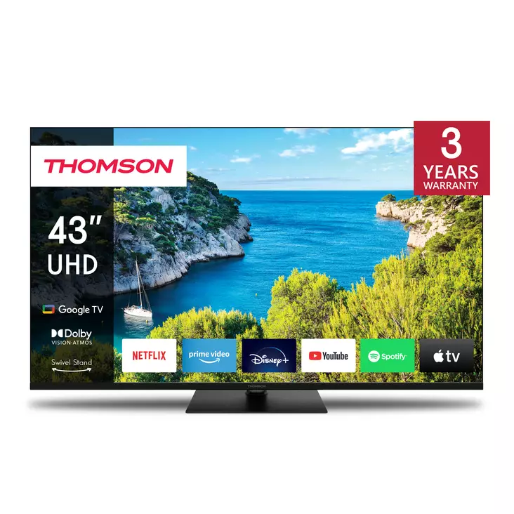 THOMSON 43UG5C14 43" 4K UHD GOOGLE SMART-TV - 40-50 tuumaiset televisiot - 9120106662238 - 2
