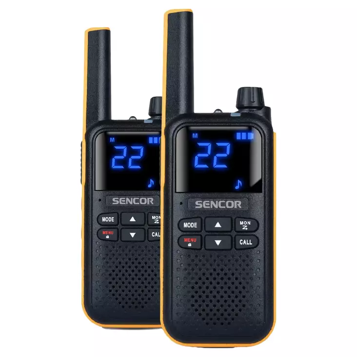 SENCOR SMR700Y WALKIE TALKIE-RADIOPUHELINPARI KELTAINEN - Kuntoilu ja ulkoilu - 8590669381449 - 1