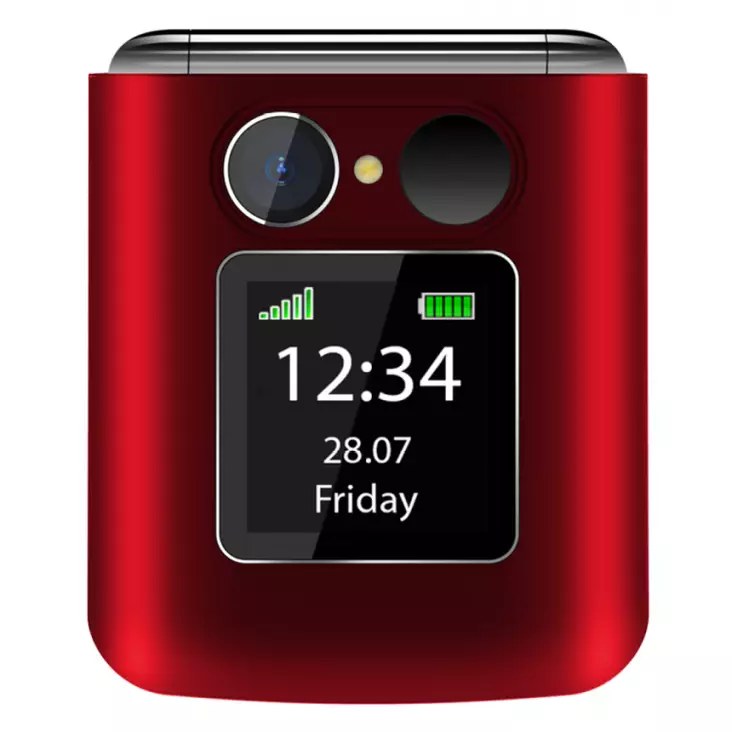 BEAFON FOLD 10 LTE 4G PUHELIN PUNAINEN - Matkapuhelimet - 9120124822409 - 1