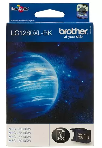 BROTHER LC1280XLBK MUSTA SUURVÄRIAINEKASETTI - Musteet, paperit ja väripatruunat - 4977766694049 - 1