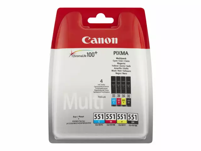 CANON CLI551 MULTIPACK MUSTEKASETIT - Musteet, paperit ja väripatruunat - 8714574584409 - 1