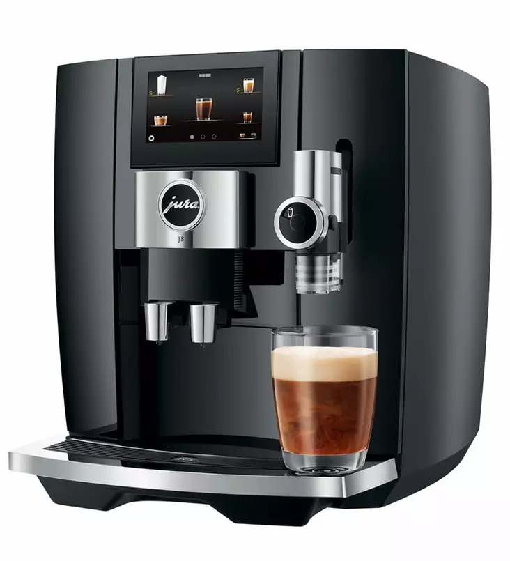 JURA J8 KAHVIAUTOMAATTI PIANO BLACK - Erikoiskahvinkeittimet / kahviautomaatit - 7610917154579 - 1