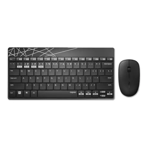 RAPOO 8000M COMPACT MULTIMODE NÄPPÄIMISTÖ + HIIRI - Näppäimistöt ja hiiret - 6940056183149 - 1